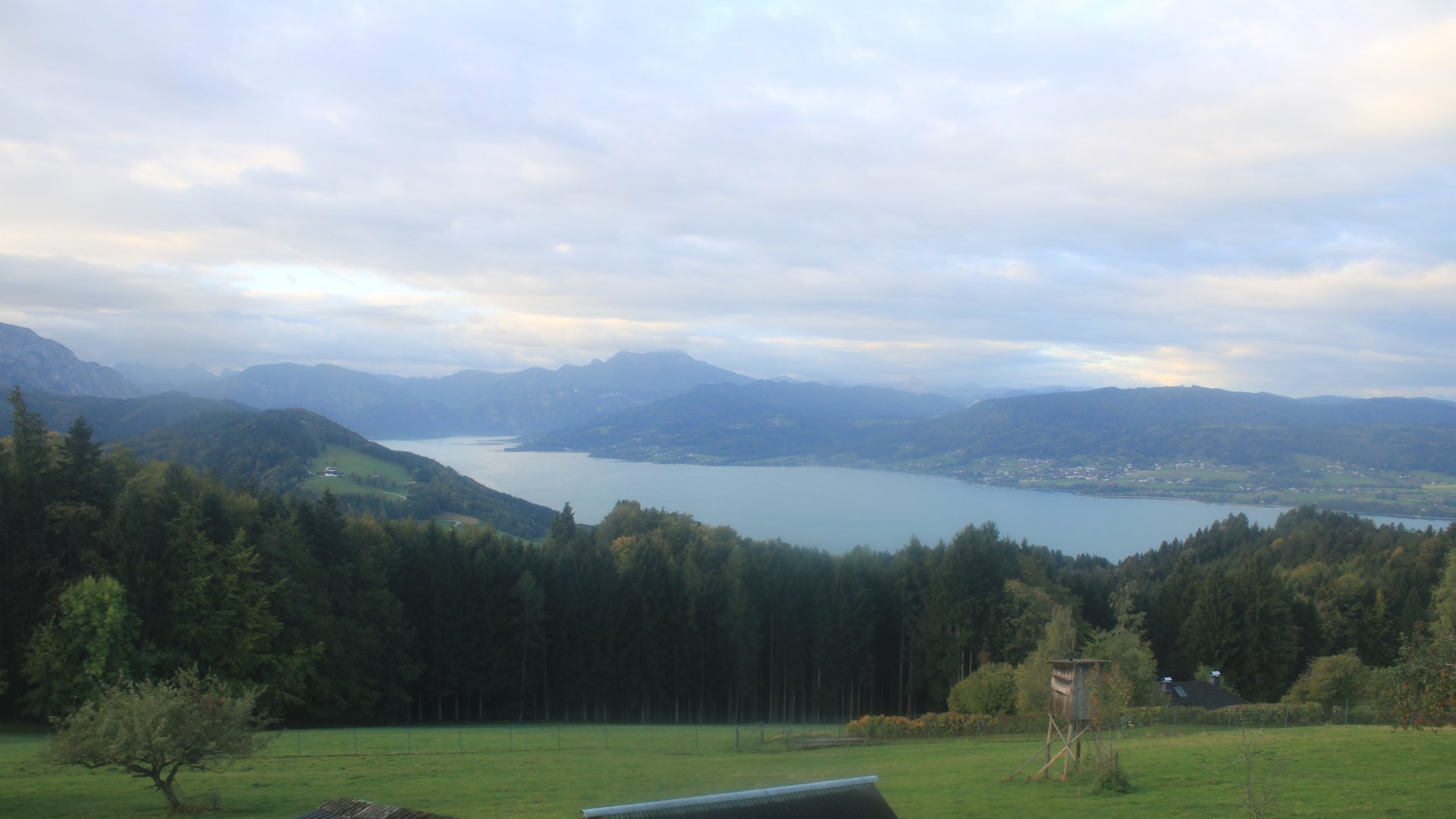Live Ansicht Webcam Attersee vom Gahberg