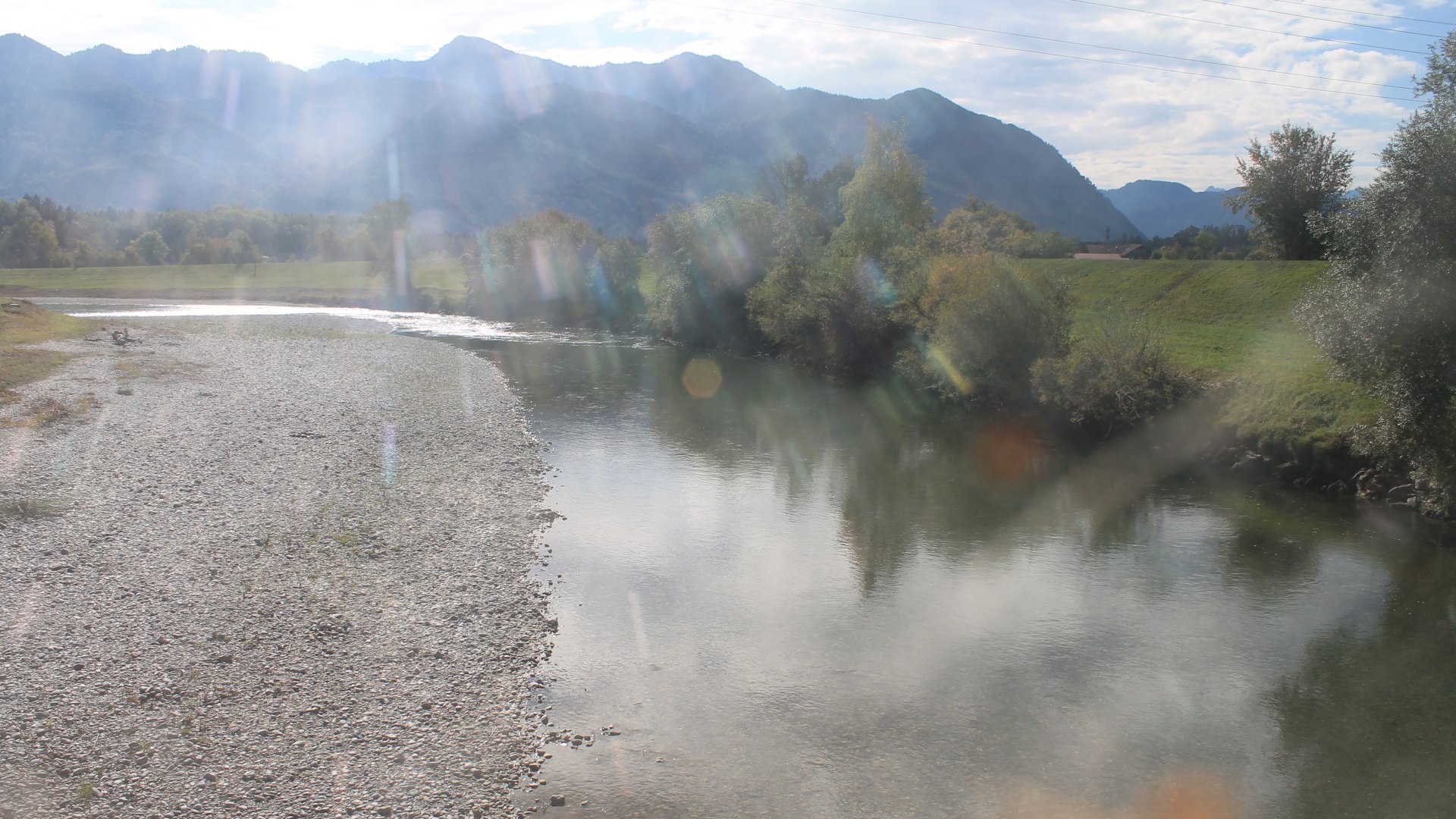 Live webcam view Tiroler Achen near Übersee